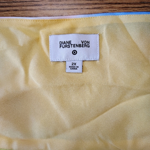 Diane Von Furstenberg intimate sleep dress Plus size XXL, tie dye print satin. - Picture 11 of 15